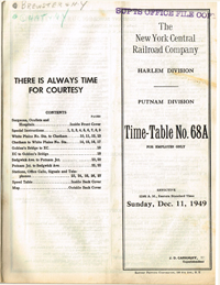 December 11, 1949 - Harlem & Putnam Divisions