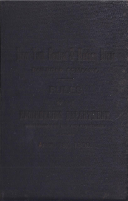 NYCHR Engineering Rule Book - 1900