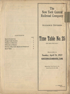 April 24, 1927 - Alliance division