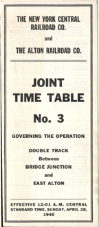 April 28, 1946 - NYC - ALTON JOINT TIMETABLE