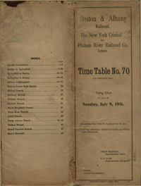 July 9, 1911 - Boston & Albany Division