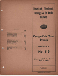 April 25, 1926 - CCC&STL - Chicago - White Water Division