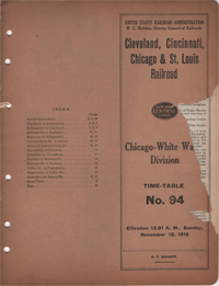November 10, 1918 - CCC&STL - Chicago - White Water Division
