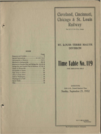 September 25, 1932 - CCC&STL - St. Louis-Terre Haute Division