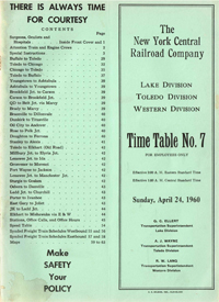 April 24, 1960 - Lake Division - Toledo Division - Western Division