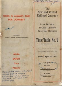 April 30, 1961 - Lake Division - Toledo Division - Western Division