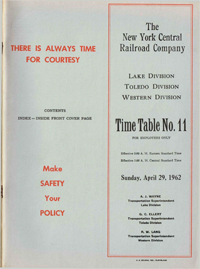 April 29, 1962 - Lake Division - Toledo Division - Western Division