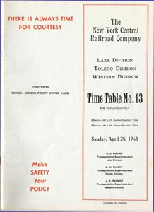 April 28, 1963 - Lake Division - Toledo Division - Western Division