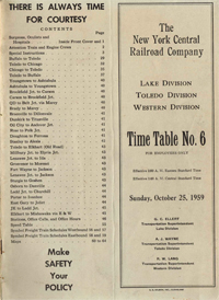 October 25, 1959 - Lake Division - Toledo Division - Western Division