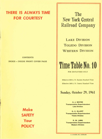 October 29, 1961 - Lake Division - Toledo Division - Western Division