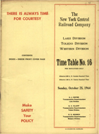 October 25, 1964 - Lake Division - Toledo Division - Western Division