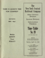 April 24, 1966 - Ohio Central division - Indiianapolis Terminal - Illinois Division