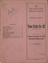 September 27, 1925 - Ontario division