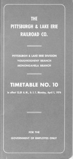 April 1, 1974 - Pittsburgh & Lake Erie