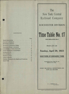 April 29, 1923 - Rochester division