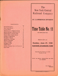 June 27, 1920 - ST.LAWRENCE DIVISIONS