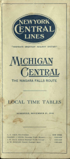 MCRR Local timetables - November 27, 1910